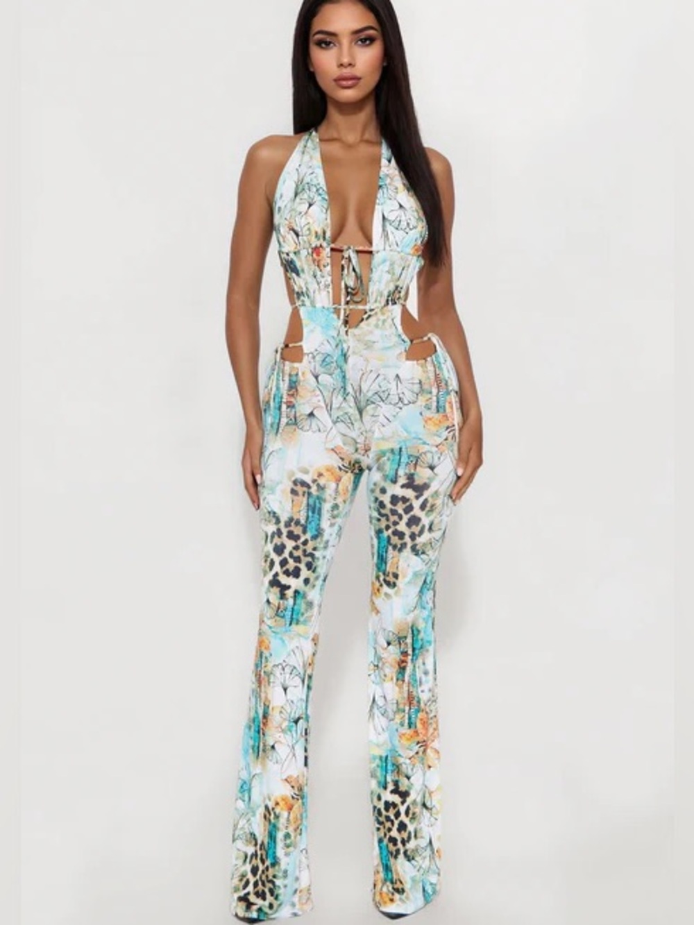 Sassy Sasha Halter Straight Leg Jumpsuit NEW 🏷️